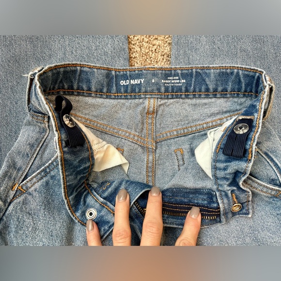 Girls Size 8 OLD NAVY Baggy Wide Leg Jeans - Picture 3 of 3